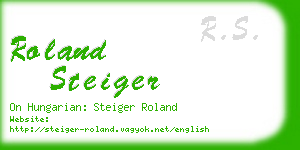 roland steiger business card